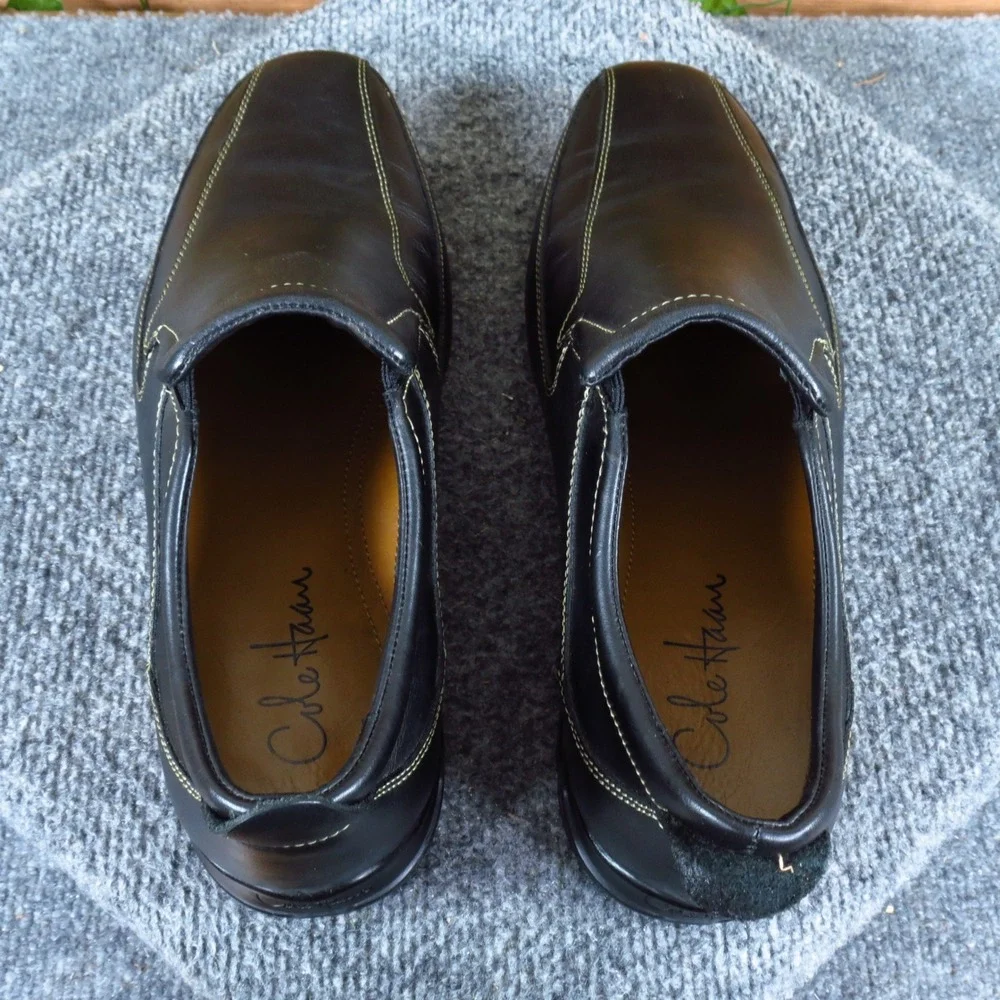 Cole‎ Haan C06505 Mens NikeAir Loafers Size 9 Wide Dress Casual Black Leather